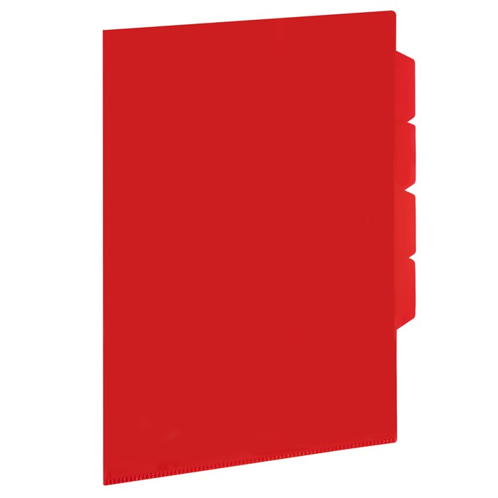 Папка-уголок 3 отделения, жесткая, непрозрачная, А4, BRAUBERG "SPECIAL", красная, 0,15 мм, 273064 273064