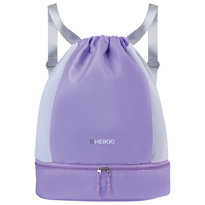Рюкзак спортивный мешок HEIKKI ACTION (ХЕЙКИ) с отделением для обуви, вентилируемые стенки, 45х34 см, "Pastel purple", 273456 273456