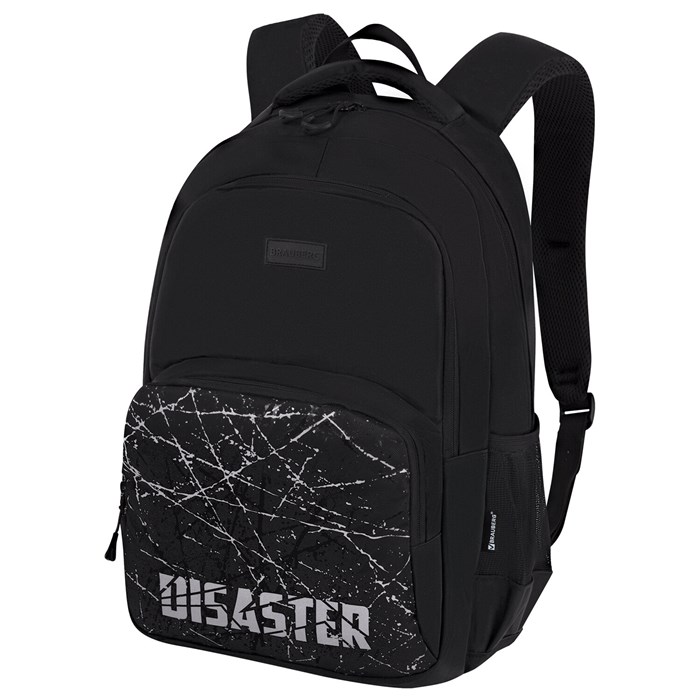 Рюкзак BRAUBERG CONCEPT универсальный, 2 отделения, светоотражающий принт, "Disaster", 45х30х18 см, 273848 273848