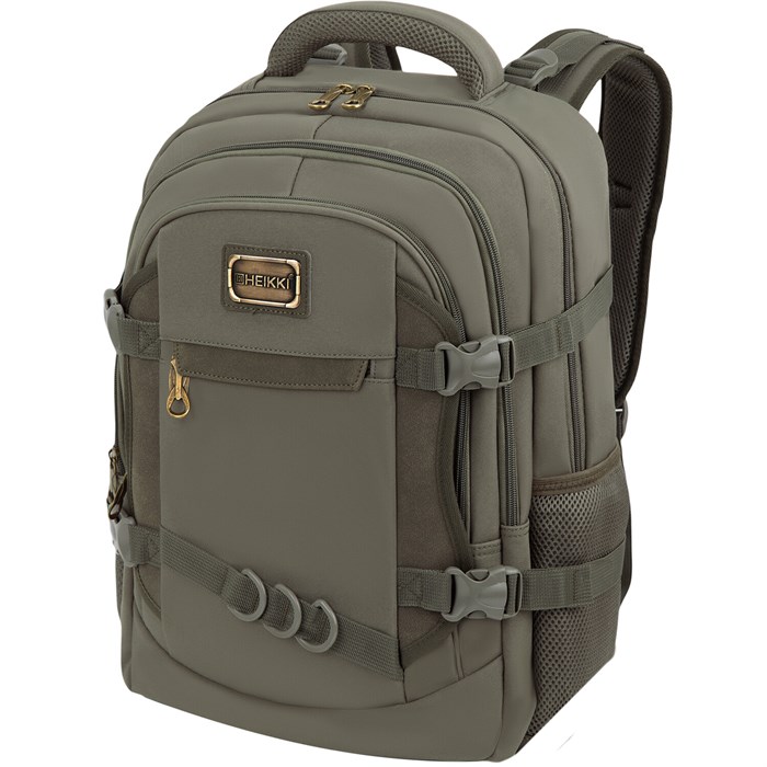 Рюкзак HEIKKI DESERTED (ХЕЙКИ) универсальный, 3 отделения, эргономичный, багажная лента, хаки, 47х33х17 см, 273877 273877
