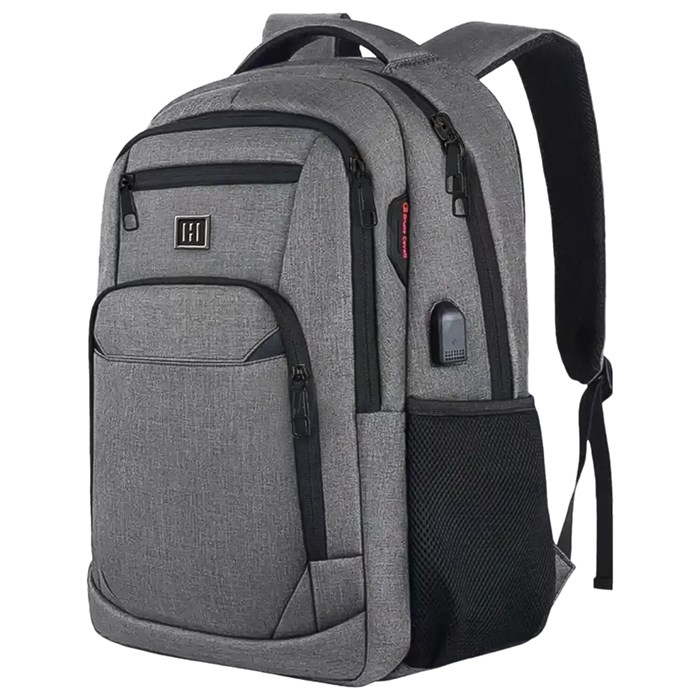 Рюкзак HEIKKI SECURE (ХЕЙКИ) универсальный, 2 отделения, отделение для ноутбука, серый, 46x31x19 см, 273895 273895