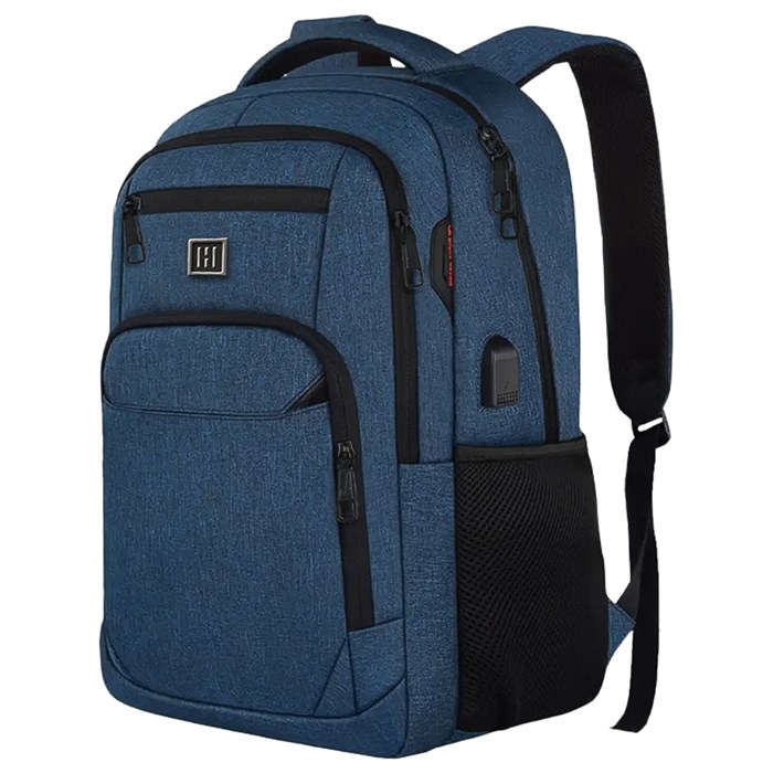 Рюкзак HEIKKI SECURE (ХЕЙКИ) универсальный, 2 отделения, отделение для ноутбука, синий, 46x31x19 см, 273896 273896