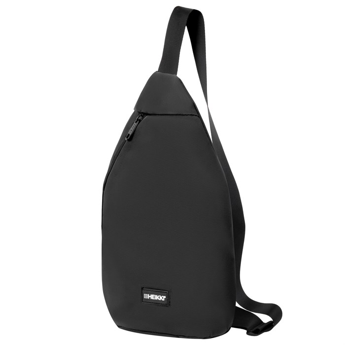 Рюкзак однолямочный HEIKKI SMOOTH (ХЕЙКИ), 2 отделения, черный, 35x20x8 см, 273918 273918
