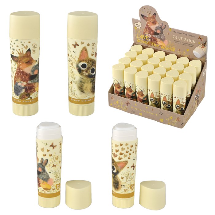 Клей-карандаш BRUNO VISCONTI "Love me", PVP основа, 15 г, 40-0018 274051