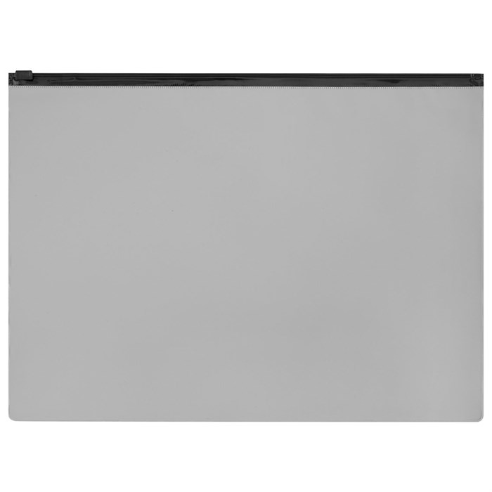 Папка-конверт СЕКЬЮРИТИ на молнии А4 (230х333 мм), ПВХ, непрозрачная, серая, STAFF, 274078 274078