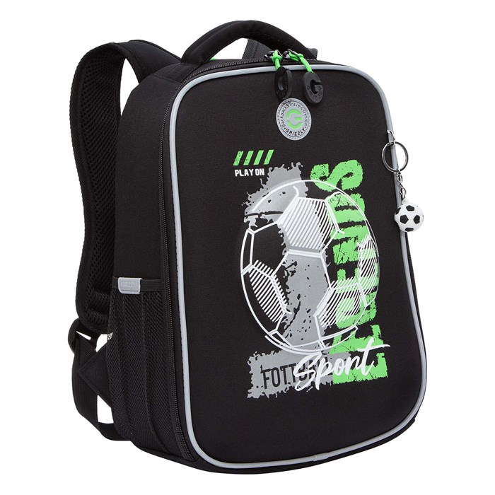 Ранец GRIZZLY анатомическая спинка, облегченный, 1 отделение, для мальчиков, "PLAY ON", 37х26х16 см, RAw-497-9/1 274143