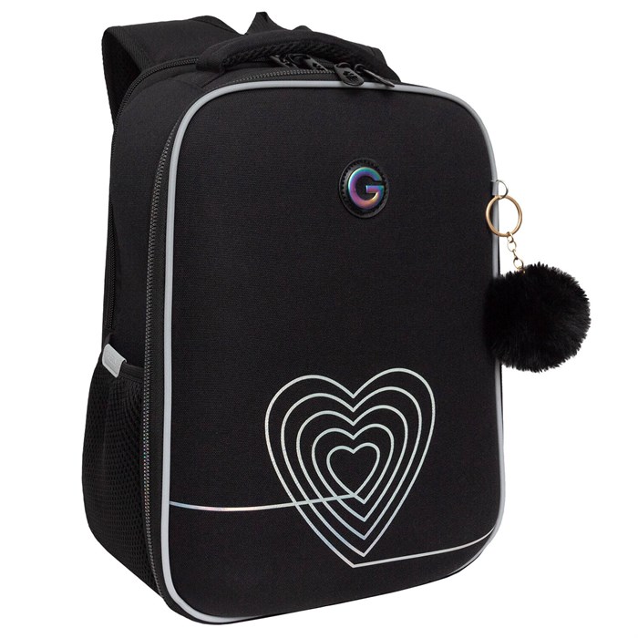 Ранец GRIZZLY анатомическая спинка, 2 отделения, для девочек, "INFINITY", 37х26х16 см, RAw-594-2/1 274144