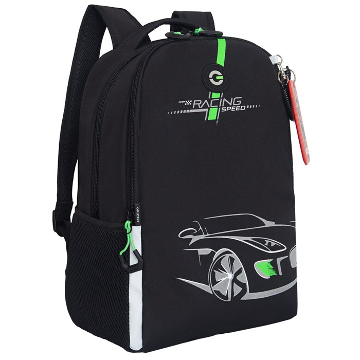 Рюкзак GRIZZLY школьный, жёсткая спинка, 2 отделения, для мальчиков, "RACING SPEED", 38х29х16 см, RB-551-4/1 274157