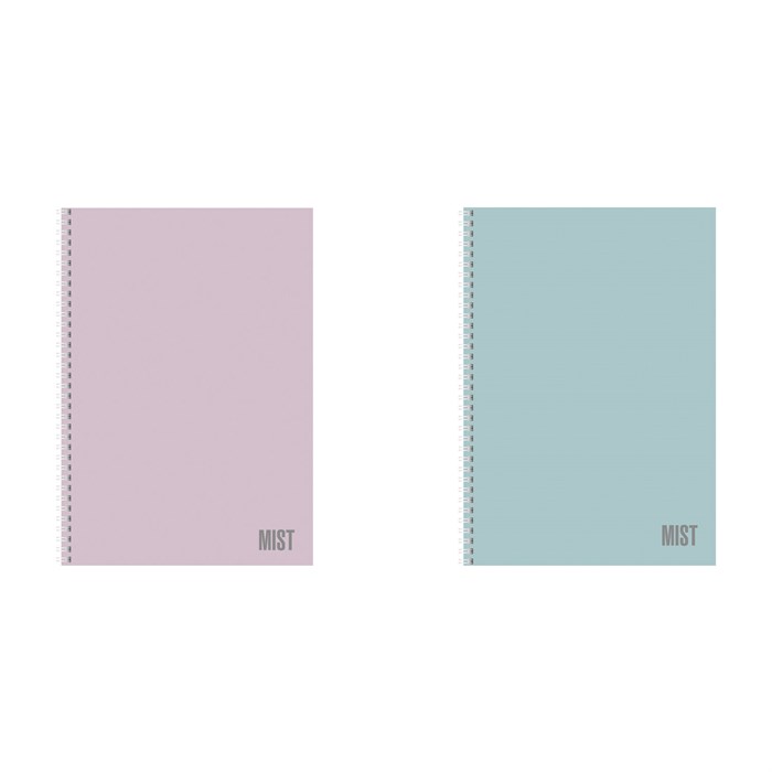 Тетрадь А4 80 л,. HATBER, гребень, клетка, Soft-touch ламинация, "Mist" (микс в спайке), 090095, 80Т4лВ1гр 405416