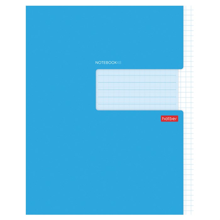 Тетрадь А5 48 л., HATBER скоба, клетка, обложка картон, "Синяя", 074511, 48Т5В1_27561 405468
