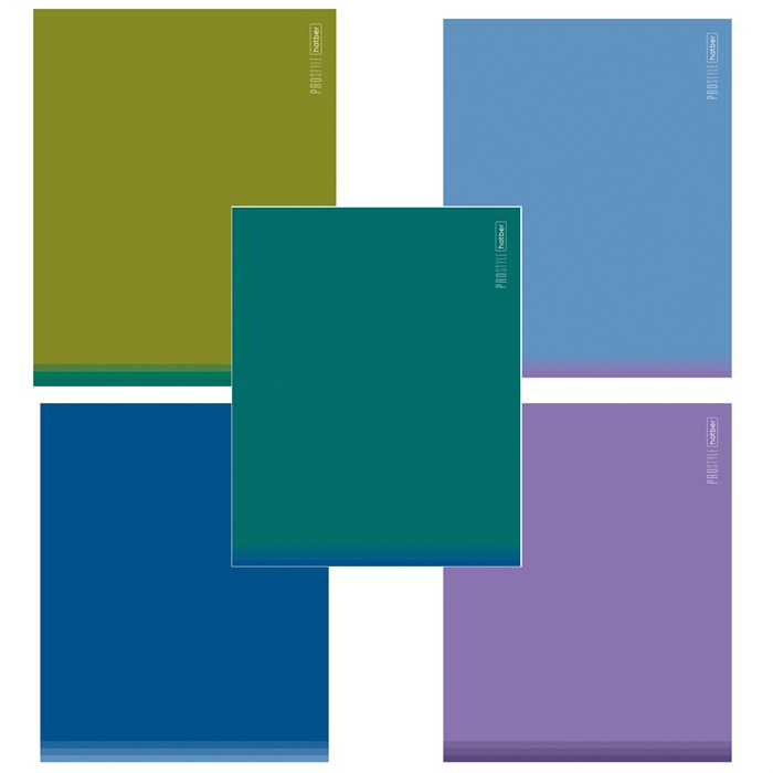 Тетрадь обложка пластик, А5, 96 л., скоба, клетка, HATBER, "PROстиль" (микс в спайке), 090232, 96Т5В1пл 405500