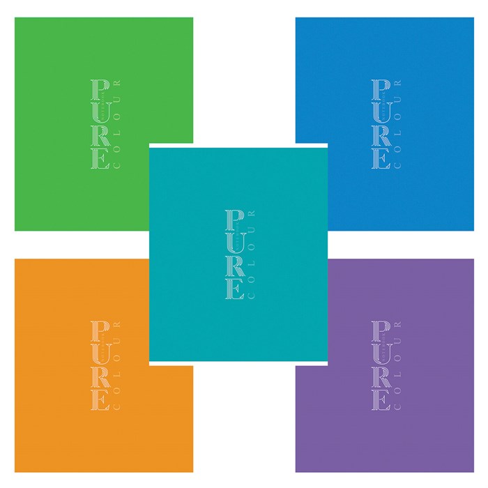 Тетрадь А5, 48 л. HATBER-ECO скоба, офсет №2 ЭКОНОМ, линия, обложка картон, PUREcolour (микс), 092116, 48Т5C2 405566