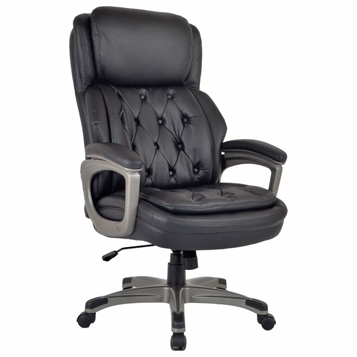 Кресло BRABIX PREMIUM "Regal EX-557", НАГРУЗКА до 150 кг, пружинный блок, экокожа, черный, 532945 532945