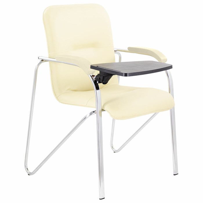 Кресло со столом BRABIX "Samba CF-108 BOX-2", хром каркас, кожзам бежевый, разобрано, 533219 533219