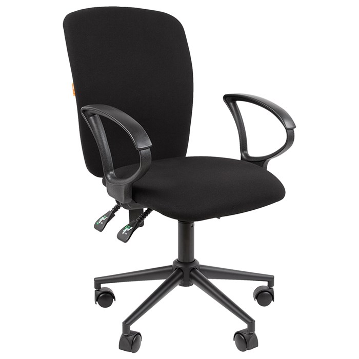 Кресло офисное Chairman CH 9801, пятилучие металл, ткань, черное, 7150934 533222