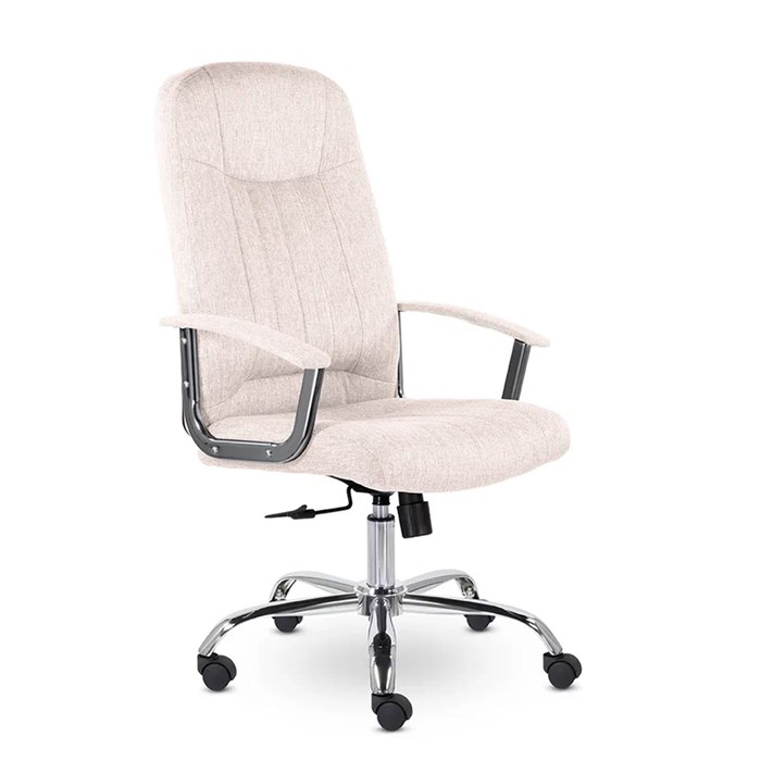 Кресло офисное "Бостон", CH-277, хром, ткань, бежевый (M-11) 533307