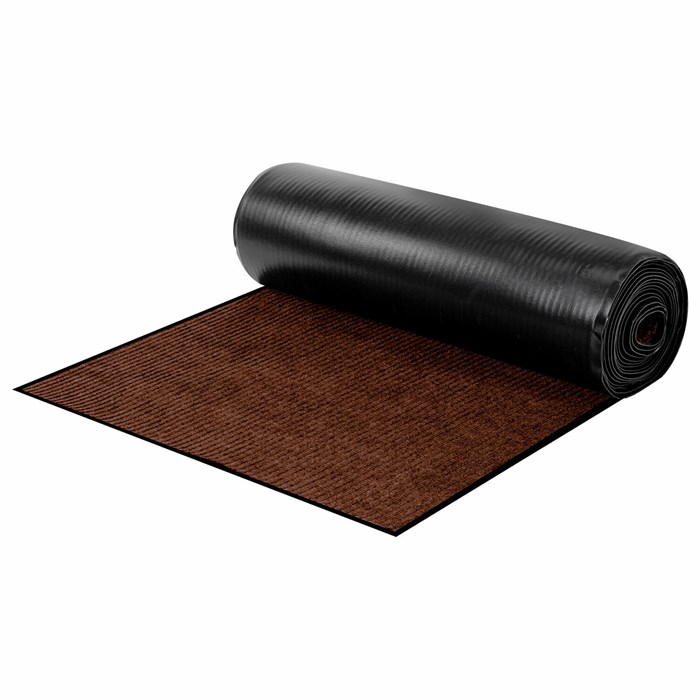 Коврик ДОРОЖКА 0,9х10 м, КОРИЧНЕВЫЙ, влаго-грязезащита, 430 г/м2, ребристая, LAIMA EXPERT, 701044 701044