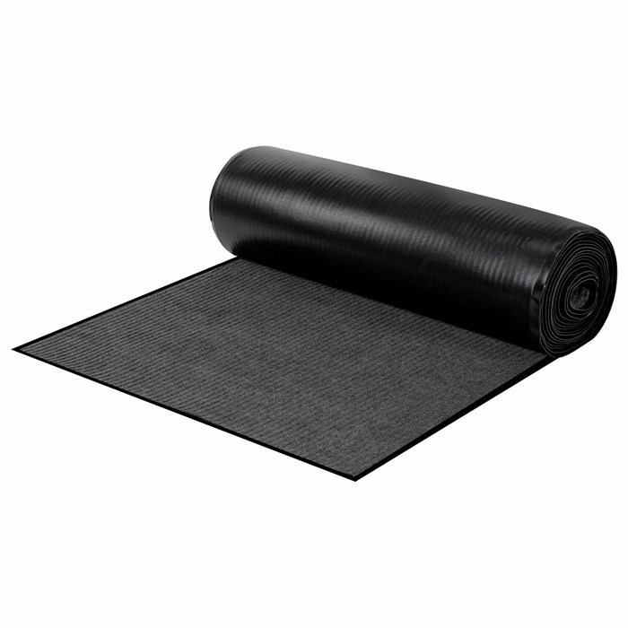 Коврик ДОРОЖКА 1,2х10 м, СЕРЫЙ, влаго-грязезащита, 430 г/м2, ребристая, LAIMA EXPERT, 701046 701046