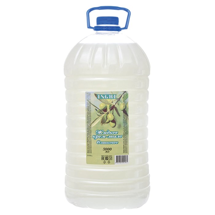 Мыло-крем жидкое 5 л, INGRI "ОЛИВКОВОЕ", ПЭТ 702423