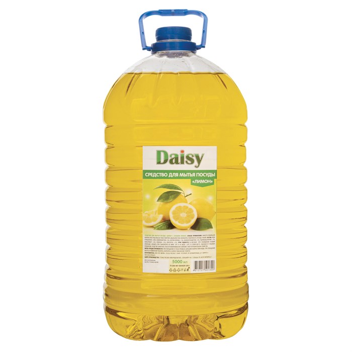 Средство для мытья посуды 5 л, DAISY "Лимон", ПЭТ 702427