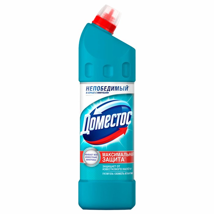 Средство чистящее DOMESTOS (Доместос) 1000мл, "Свежесть Атлантики", с отбеливающ. эффектом 600580