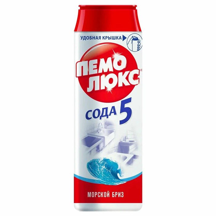 Чистящее средство 480 г, ПЕМОЛЮКС Сода-5/7 Морской бриз, порошок 608933