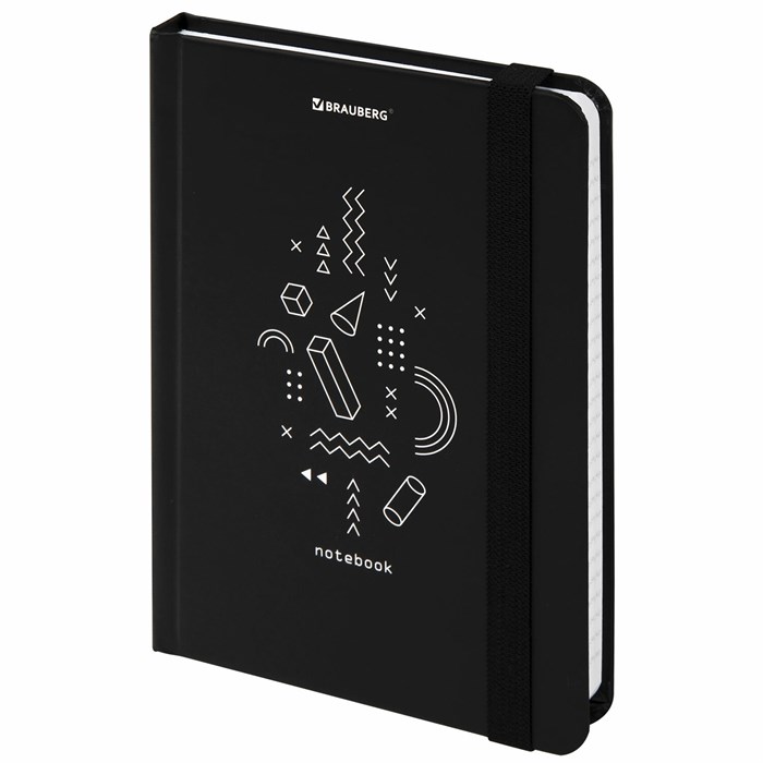 Блокнот с резинкой в клетку 96 л., МАЛЫЙ ФОРМАТ А6 (109х148 мм), твердая обложка, BRAUBERG, Elements, 113736 113736