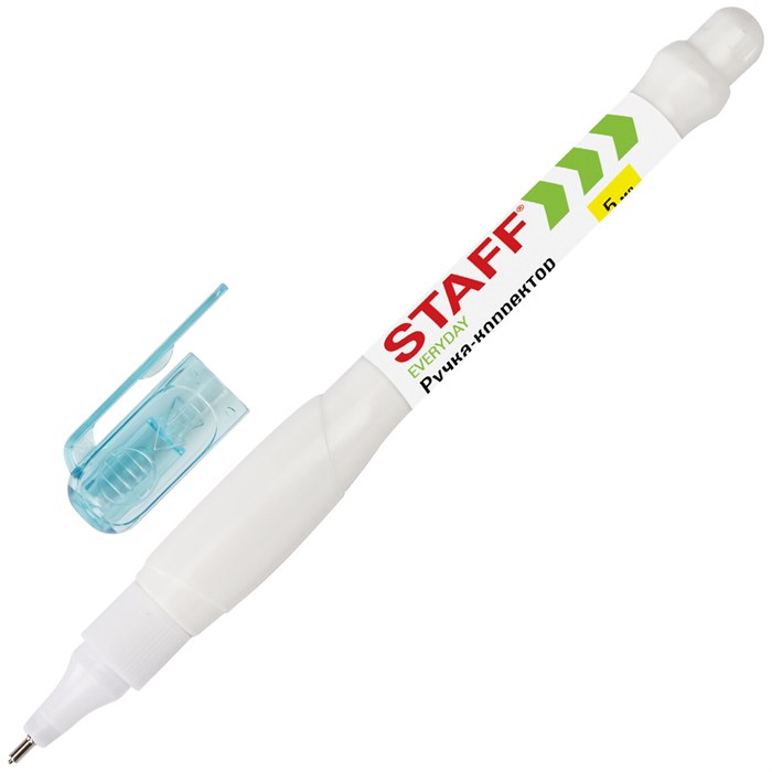 Ручка-корректор STAFF EVERYDAY, 5 мл, металлический наконечник, круглый корпус, 227567 227567