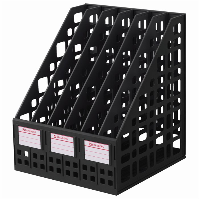 Лoтoк вертикальный для бумаг BRAUBERG "MAXI Plus", 240 мм, 6 отделений, сетчатый, сборный 237015