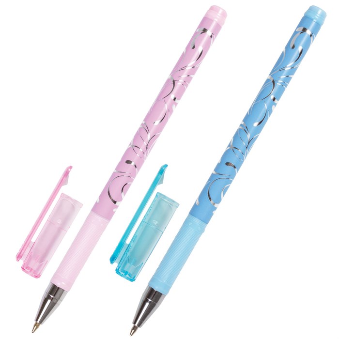 Ручка шариковая BRAUBERG Flowertime, СИНЯЯ, корпус ассорти, узел 0,7 мм, линия письма 0,35 мм, 141539 141539