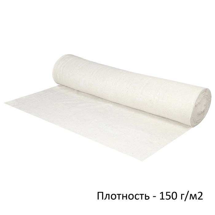Полотно ХПП холстопрошивное, светлое, 1,5х50 м, 150(±10) г/м2, шаг 2,5 мм, LAIMA, 607525 607525