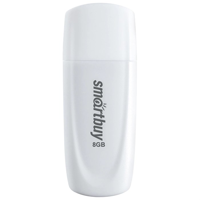 Флеш-диск 8GB SMARTBUY Scout USB 2.0, белый, SB008GB2SCW 513761