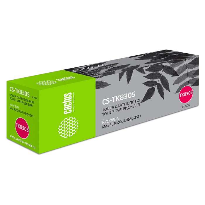Тонер-картридж CACTUS (CS-TK8305) для KYOCERA TASKalfa 3050/3051/3551, черный, ресурс 25000 стр. 321048