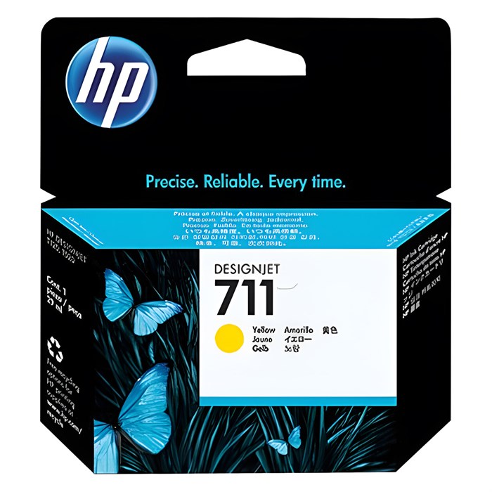 Картридж струйный для плоттера HP (CZ132A) DesignJet T120/T520, №711, желтый, оригинальный 361144