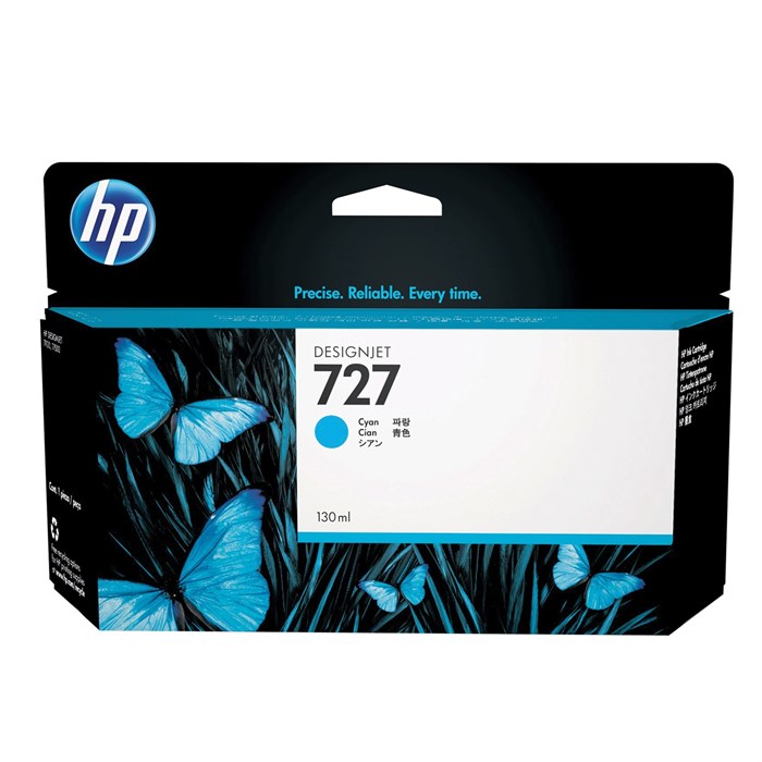 Картридж струйный для плоттера HP (B3P19A) Designjet T920/1500, №727, голубой, 130 мл, оригинальный 361324