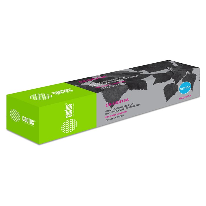 Картридж лазерный CACTUS (CS-CE313A) для HP ColorLaserJet CP1025/CP1025NW, пурпурный, ресурс 1000 страниц 362069