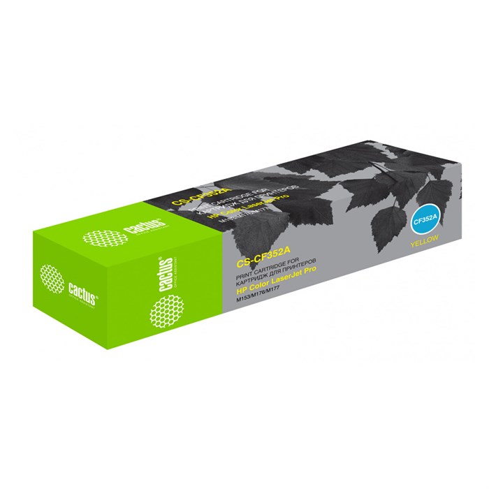 Картридж лазерный CACTUS (CS-CF352A) для HP CLJ M176n/M177fw, желтый, ресурс 1000 страниц 362072