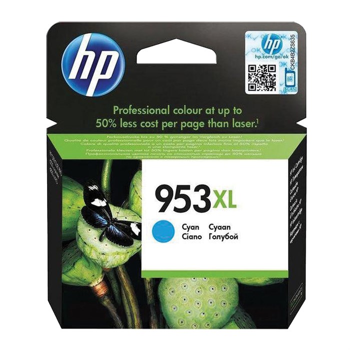Картридж струйный HP (F6U16AE) Officejet Pro 8710/8210, №953XL, голубой, увеличенный ресурс 1600 стр., оригинальный 362290