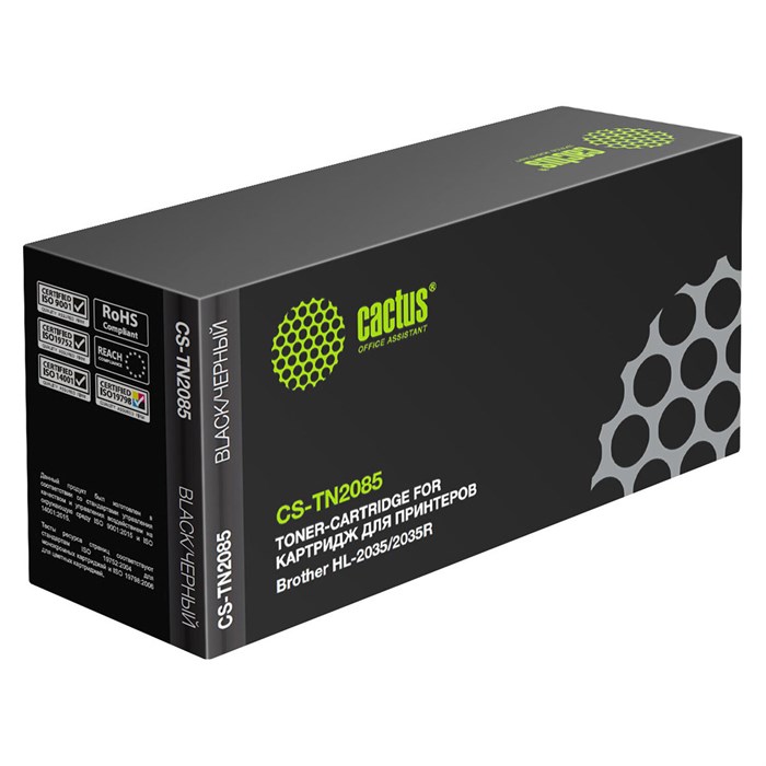 Картридж лазерный CACTUS (CS-TN2085) для BROTHER HL-2035R, ресурс 1500 страниц 362690
