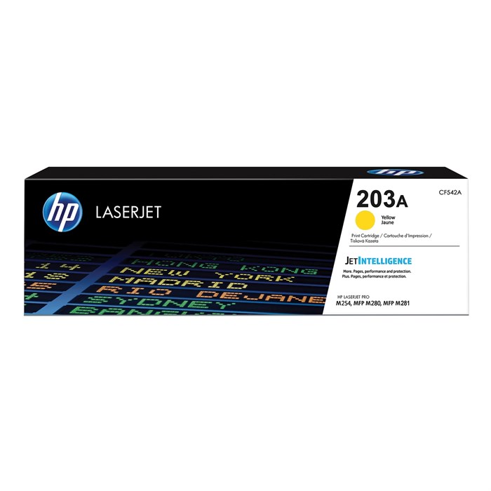 Картридж лазерный HP (CF542A) LaserJet Pro M254/M280/M281, №203A, желтый, оригинальный, ресурс 1300 страниц 362932