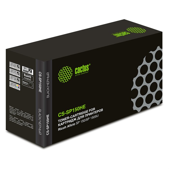 Картридж лазерный CACTUS (CS-SP150HE) для RICOH SP150/SP150w/SP150SU/SP150SUw, ресурс 1500 стр. 362962