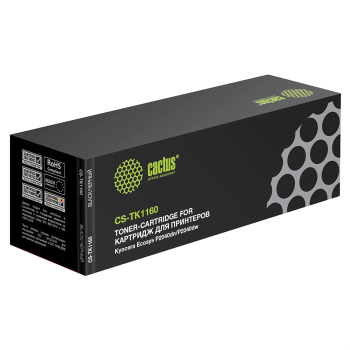 Тонер-картридж CACTUS (CS-TK1160) для KYOCERA Ecosys P2040dn/P2040dw, ресурс 7200 стр. 362966