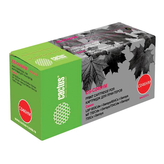 Картридж лазерный CACTUS (CS-046HM) для CANON LBP-653Cdw/654Cx/MF732Cdw, пурпурный, ресурс 5000 стр., CS-C046HM 362988