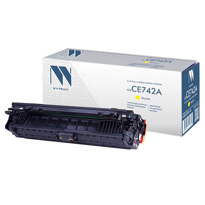 Картридж лазерный NV PRINT (NV-CE742A) для HP CP5220/CP5225/CP5225dn/CP5225n, желтый, ресурс 7300 страниц 363400
