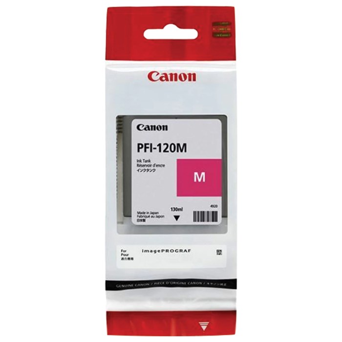 Картридж струйный CANON (PFI-120M) для imagePROGRAF TM-200/205/300/305, пурпурный, 130 мл, оригинальный, 2887C001 363495
