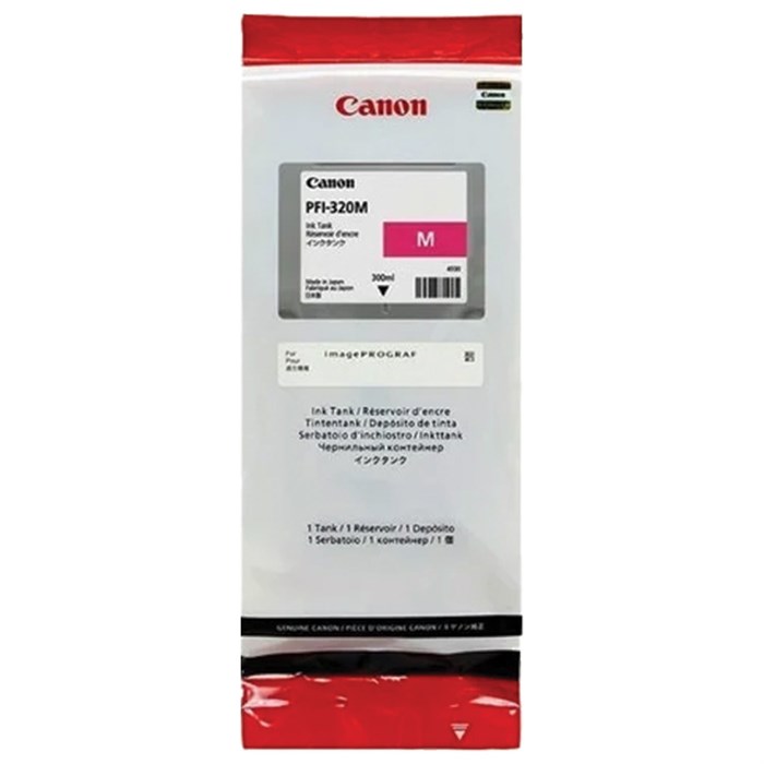 Картридж струйный CANON (PFI-320M) для imagePROGRAF TM-200/205/300/305, пурпурный, 300 мл, оригинальный, 2892C001 363500