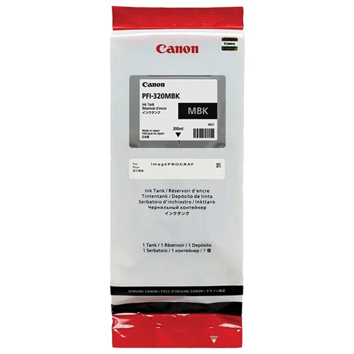 Картридж струйный CANON (PFI-320MBk) для imagePROGRAF TM-200/205/300/305, матовый черный, 300 мл, оригинальный, 2889C001 363502