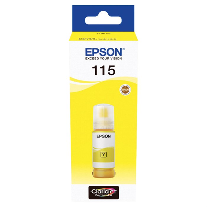 Чернила EPSON 115 (C13T07D44A) для СНПЧ L8160/L8180, желтые, объем 70 мл, ОРИГИНАЛЬНЫЕ 364022
