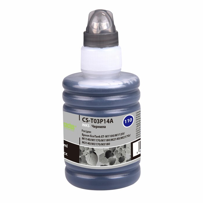 Чернила CACTUS (CS-T03P14A) для Epson M1100/M1120/M1170/M2140/M2170, черные, 140 мл 364197