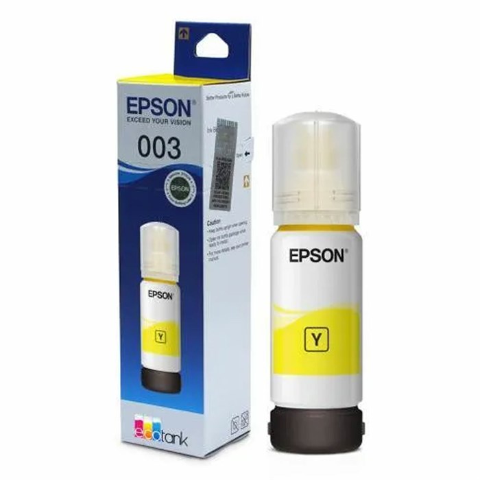 Чернила EPSON 003 (C13T00V498) для СНПЧ EPSON L3210/L3216/L3218, желтые, ОРИГИНАЛЬНЫЕ 364289